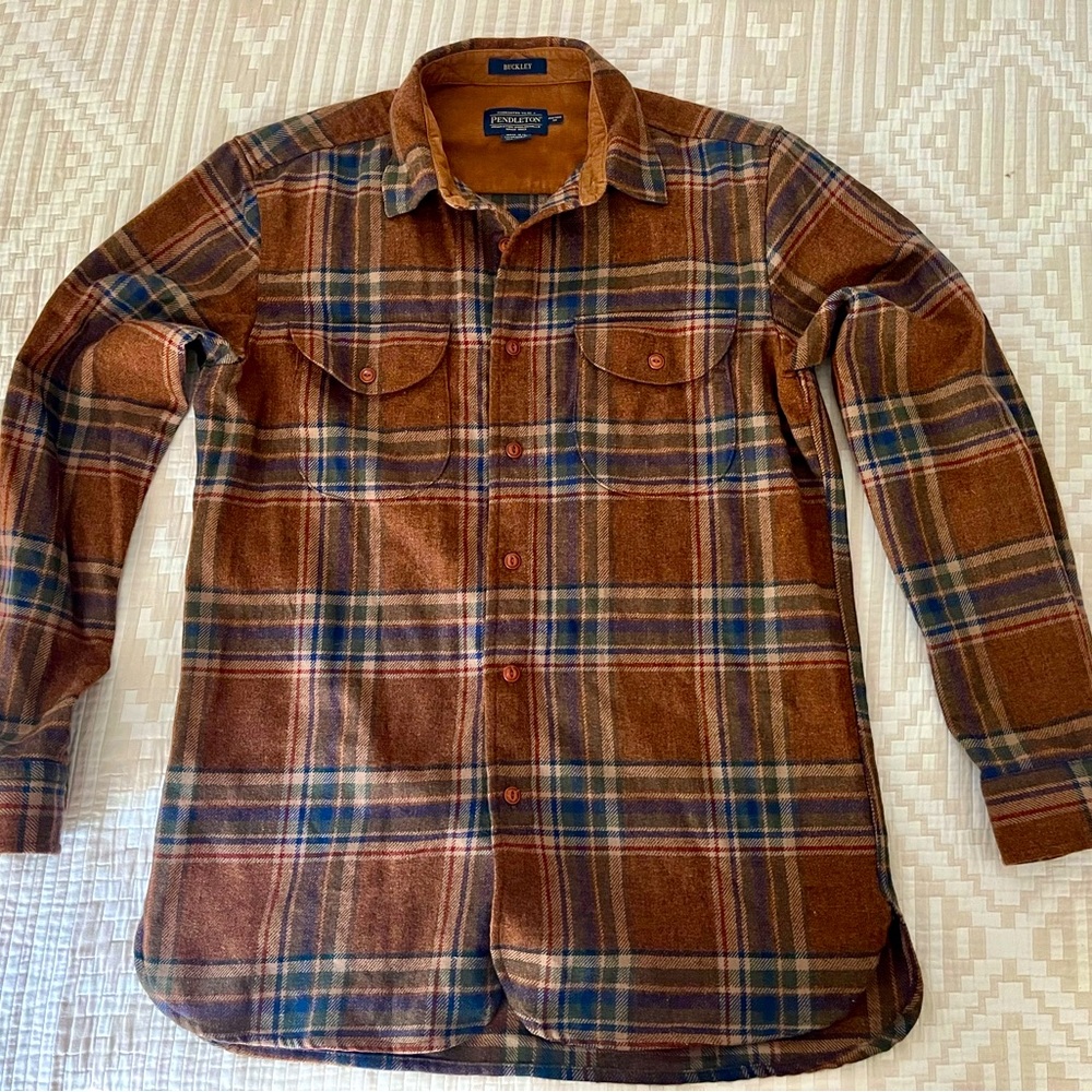 Pendleton Buckley Fitted Wool Button-up Shirt